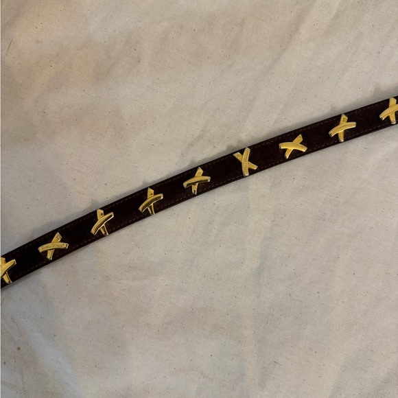 Paloma Picasso brown suede and leather belt - Picture 6 of 7